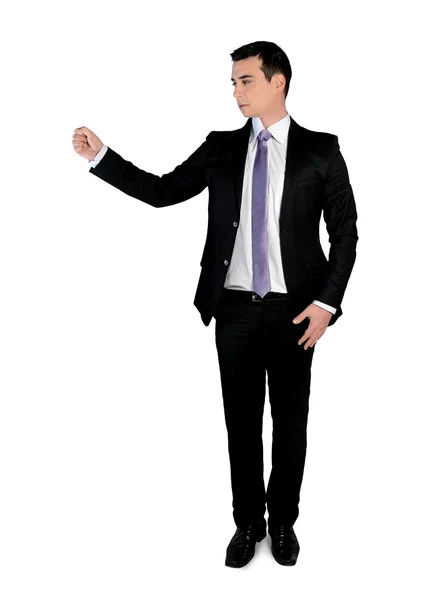 Business man holding something — Stock Photo, Image