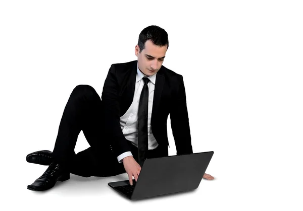 Homem de negócios usando computador — Fotografia de Stock