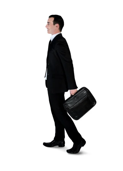 Business man walk side — Zdjęcie stockowe