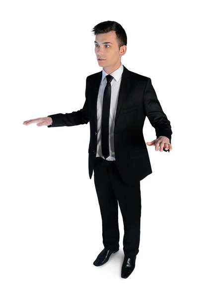 Business man presenting something — Stock Photo, Image