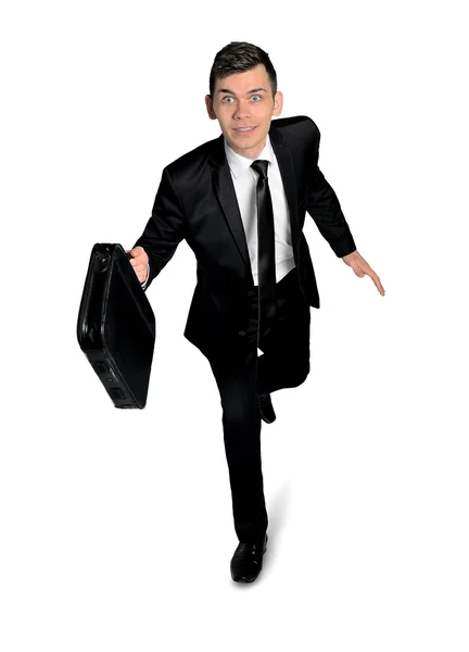 Business man running forward — Stock Photo, Image