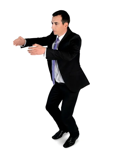 Business man carry something — Stock Photo, Image