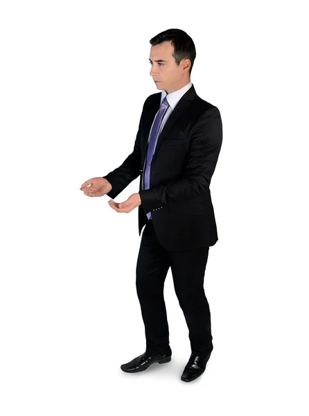 Business man carry something — Stock Photo, Image