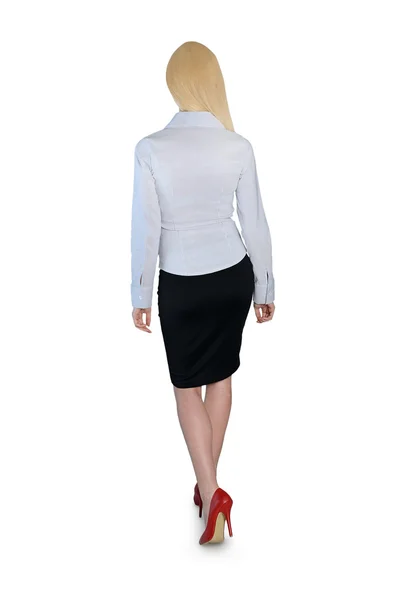 Business woman walk back — Stock Photo, Image