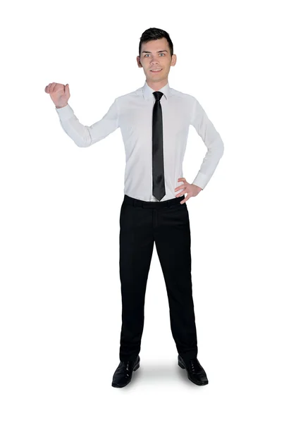 Business man presenting something — Stock Photo, Image