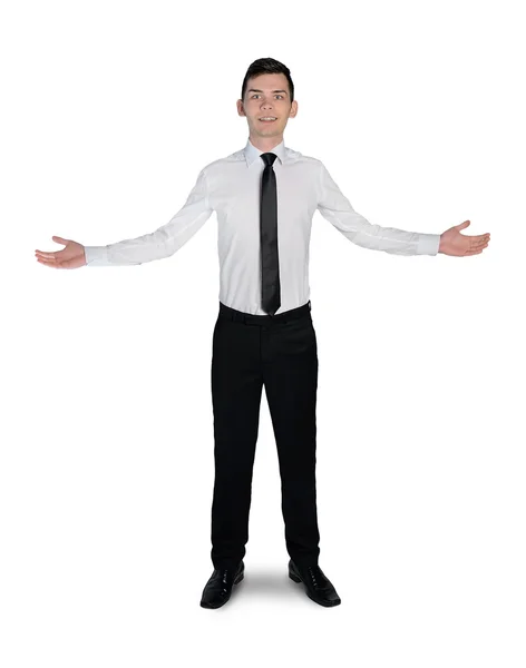 Business man welcome gesture — Stock Photo, Image