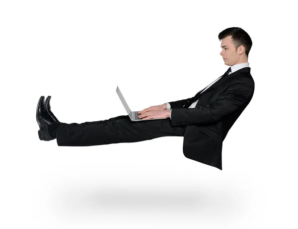 Business man typing laptop — 스톡 사진