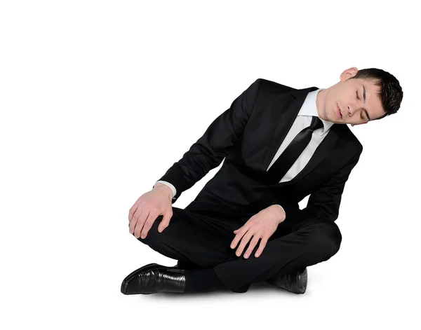 Business man sleep sitting down — Stock fotografie