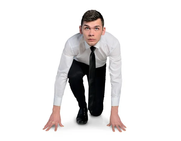 Business man start run position — Stock Photo, Image