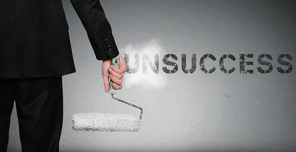 Unsuccess word painting on wall — Stok fotoğraf
