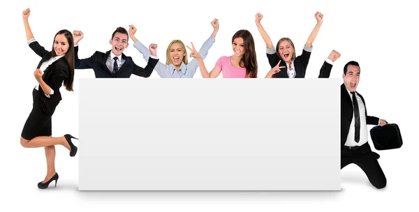Empty banner with people — Stock Photo, Image