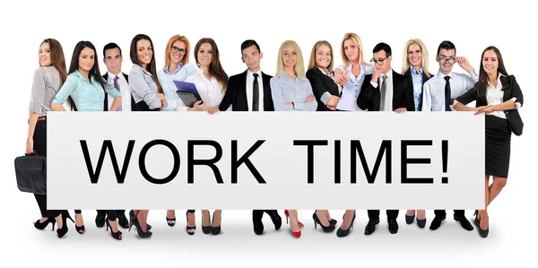 Work time word on banner — Stockfoto