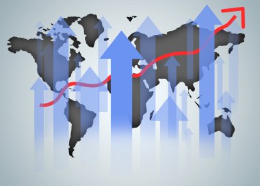 World map graphic chart