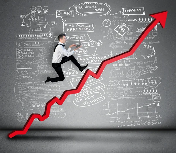 Arrow report growth — Stock Photo, Image