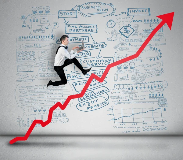 Arrow report growth — Stock Photo, Image