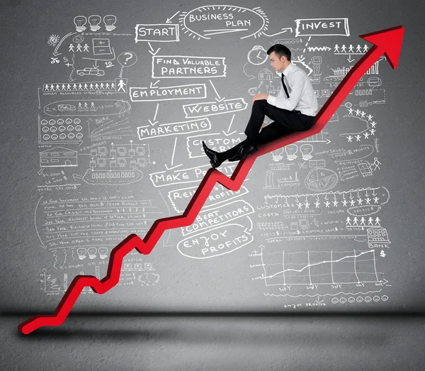 Arrow report growth — Stock Photo, Image