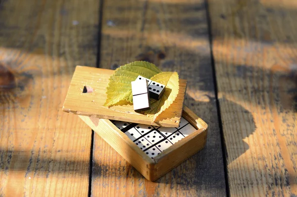 Wooden dominoes set — Stock Photo, Image