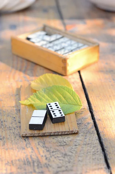 Wooden dominoes set — Stock Photo, Image