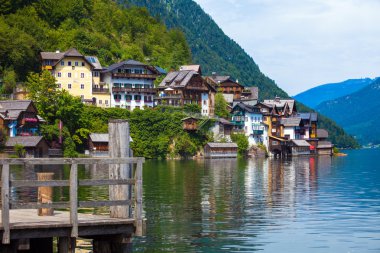 hallstatt köyünün görünümü