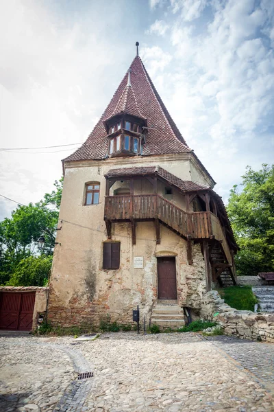 Shoemakers 탑 (탑 Cizmarilor) 부분의 Sighisoara fortres — 스톡 사진