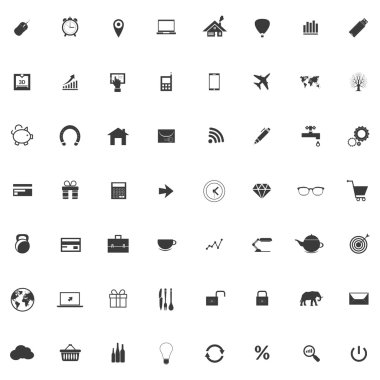 Küme veya web tasarımı için simgeler koleksiyonu