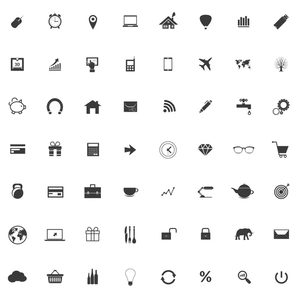 Küme veya web tasarımı için simgeler koleksiyonu — Stok Vektör