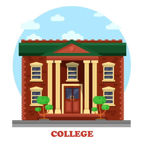 Facade of national college corpus for education — Stock Vector