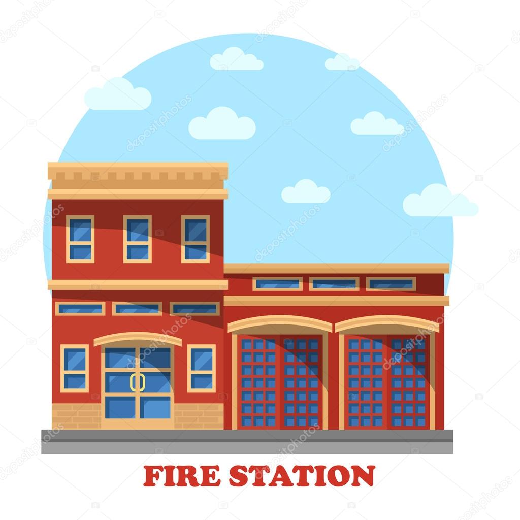 Fire station or department for firefighters