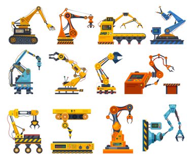 Silah robotu, fabrika makinesi endüstrisi robot eller.