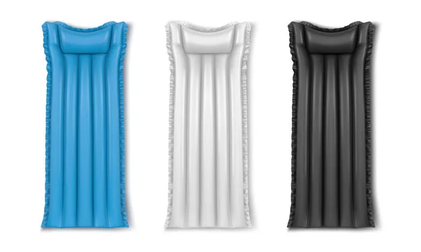 Φουσκωτό στρώμα ρεαλιστικό 3D, πισίνα κρεβάτι αέρα — Διανυσματικό Αρχείο
