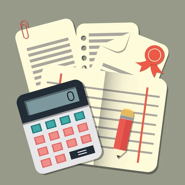 Düz anlayışı hesap ve kağıtları. Hesap oluşturma