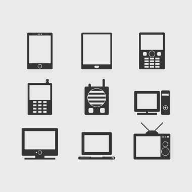 iletişim aygıtı simgeler vektör
