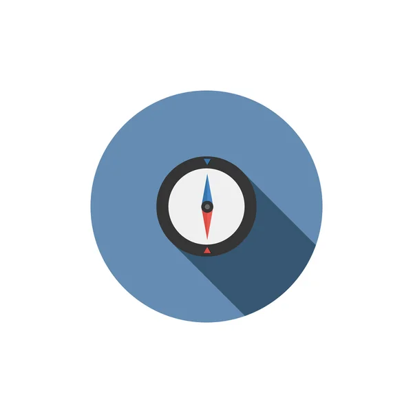Kompas plat icoon, vectorillustratie — Stockvector