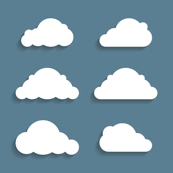 Ilustración vectorial de nubes — Vector de stock