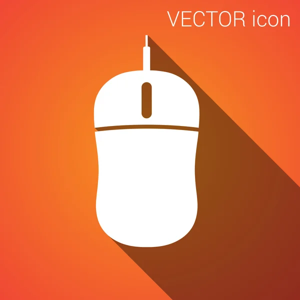 Icono web simple en vector, ratón plano — Vector de stock