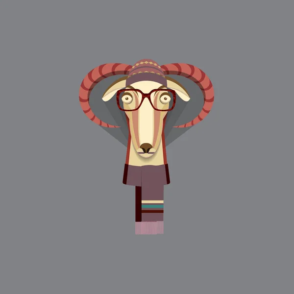 Ilustración vectorial de cabra, símbolo de 2015. Elemento para el diseño de Año Nuevo — Archivo Imágenes Vectoriales