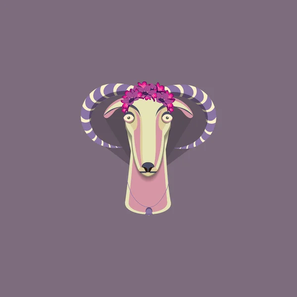Ilustración vectorial de cabra, símbolo de 2015. Elemento para el diseño de Año Nuevo — Vector de stock