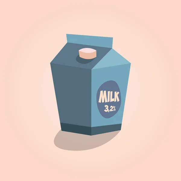 Detaljerad ikon. Kartong av mjölk — Stock vektor