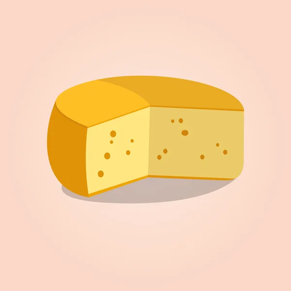 Koło sera. Ilustracja wektorowa — Wektor stockowy