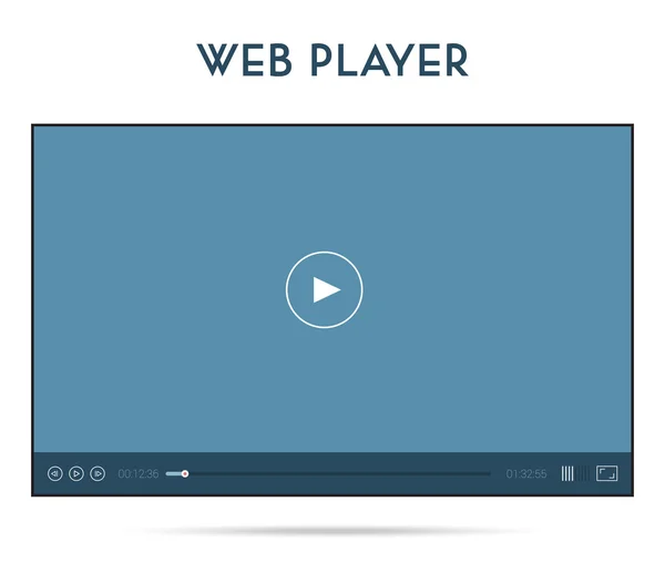 Interface utilisateur Webplayer, Streaming — Image vectorielle