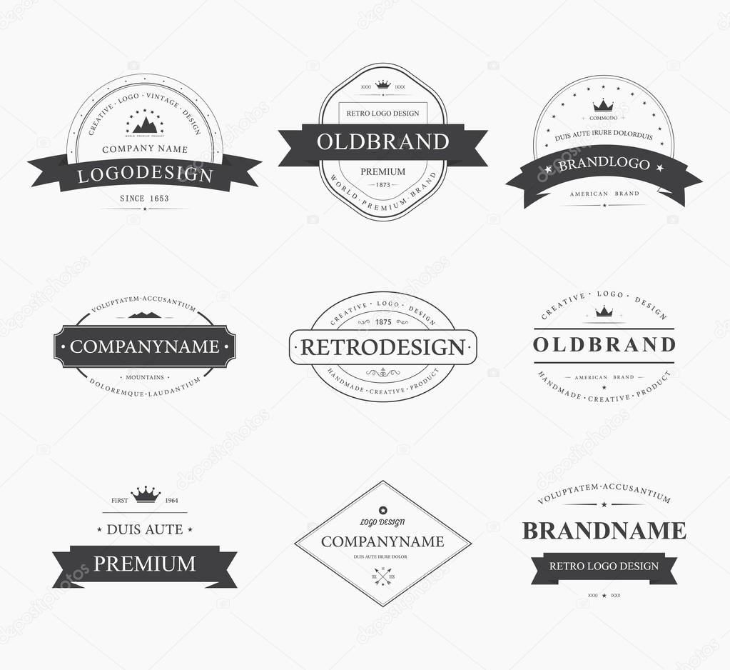 Brand and logo design, old tavern badge, vector