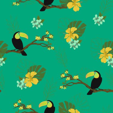 Suluboya kuşlar. Sorunsuz arka plan