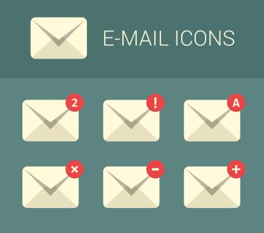 Mail design elements for website. clipart