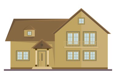 Vector picture of two floor house