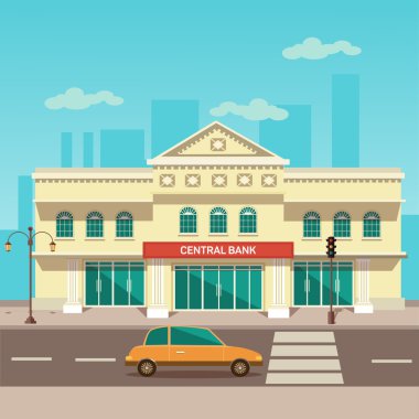 Vector illustration of central bank