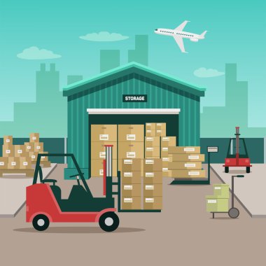 Vector stack of containers