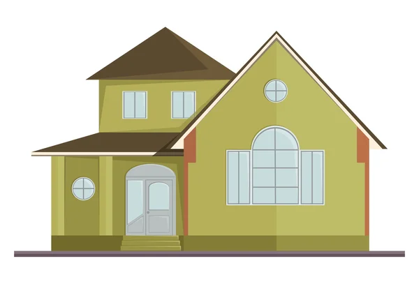 Vector picture of two floor house — Stock Vector