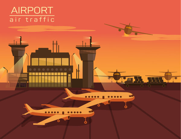 векторная иллюстрация аэропорта
