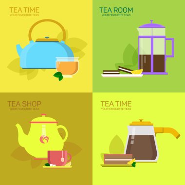 Çay partisi için vektör