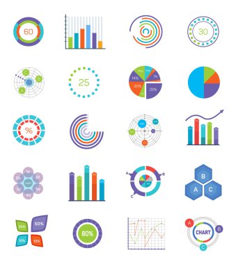 İnfographics, grafikler için vektör kavramı